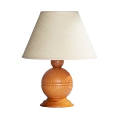 Lampada da tavolo di design svedese, pino, Svezia, anni '1970