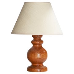 Lampada da tavolo di design svedese, pino, Svezia, anni '1970