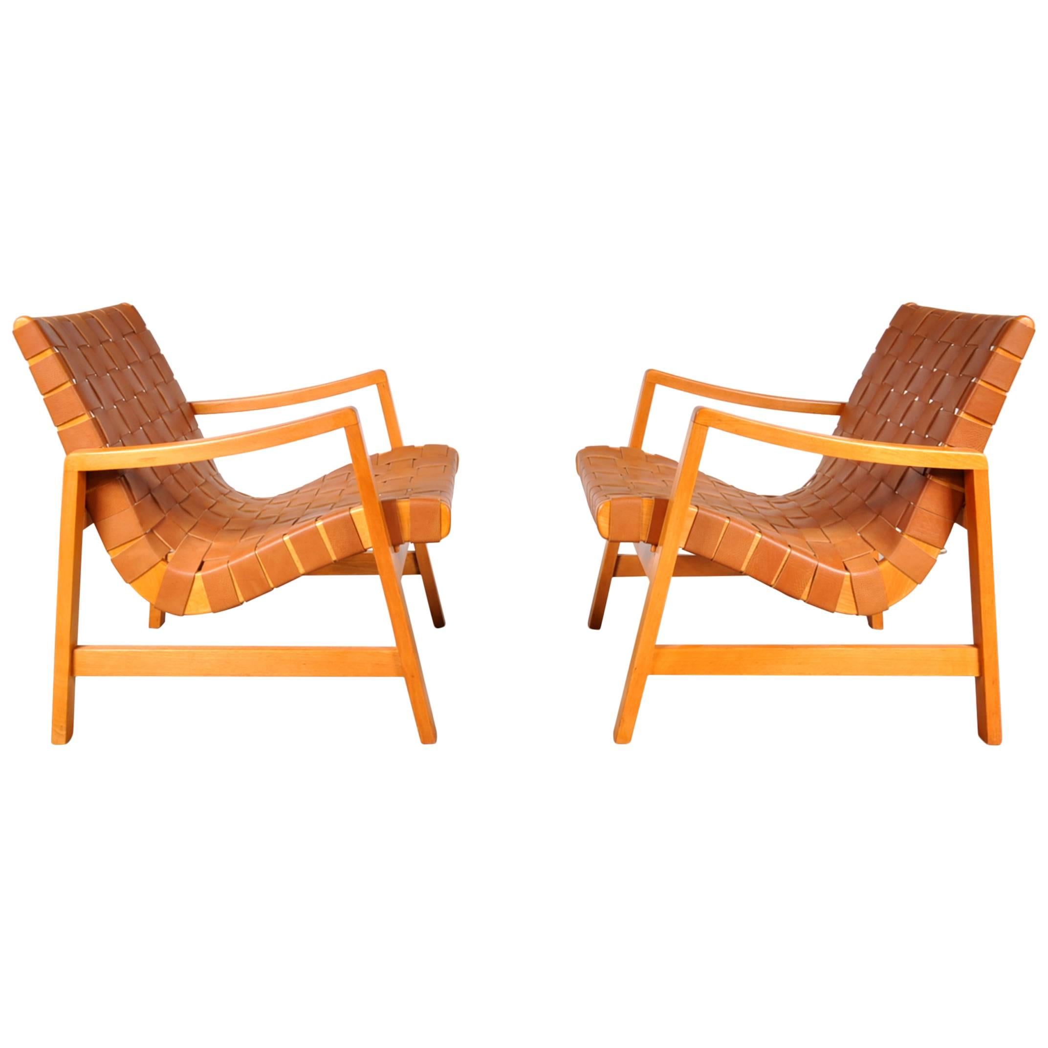 Pair of Two "Vostra" Easy Chairs by Jens Risom for Knoll, USA in 1941