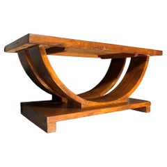 Art Deco 2-Tier Mahogany Arch Coffee Table by Gilbert Rohde for Brown Saltman