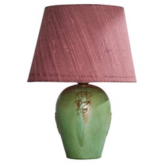 Jerk Werkmäster, lampe de table, céramique, tissu, Suède, années 1930