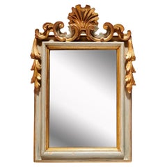 20th Century French Hand-Carved Gilt Wood Wall Mirror in Louis XV Style