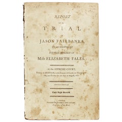 The Report of the Trial of Jason Fairbanks for the Murder of Elizabeth Fales - 1801