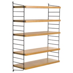 "The Ladder Shelf" Wall Mounted Single String Shelving Unit with Five Shelves