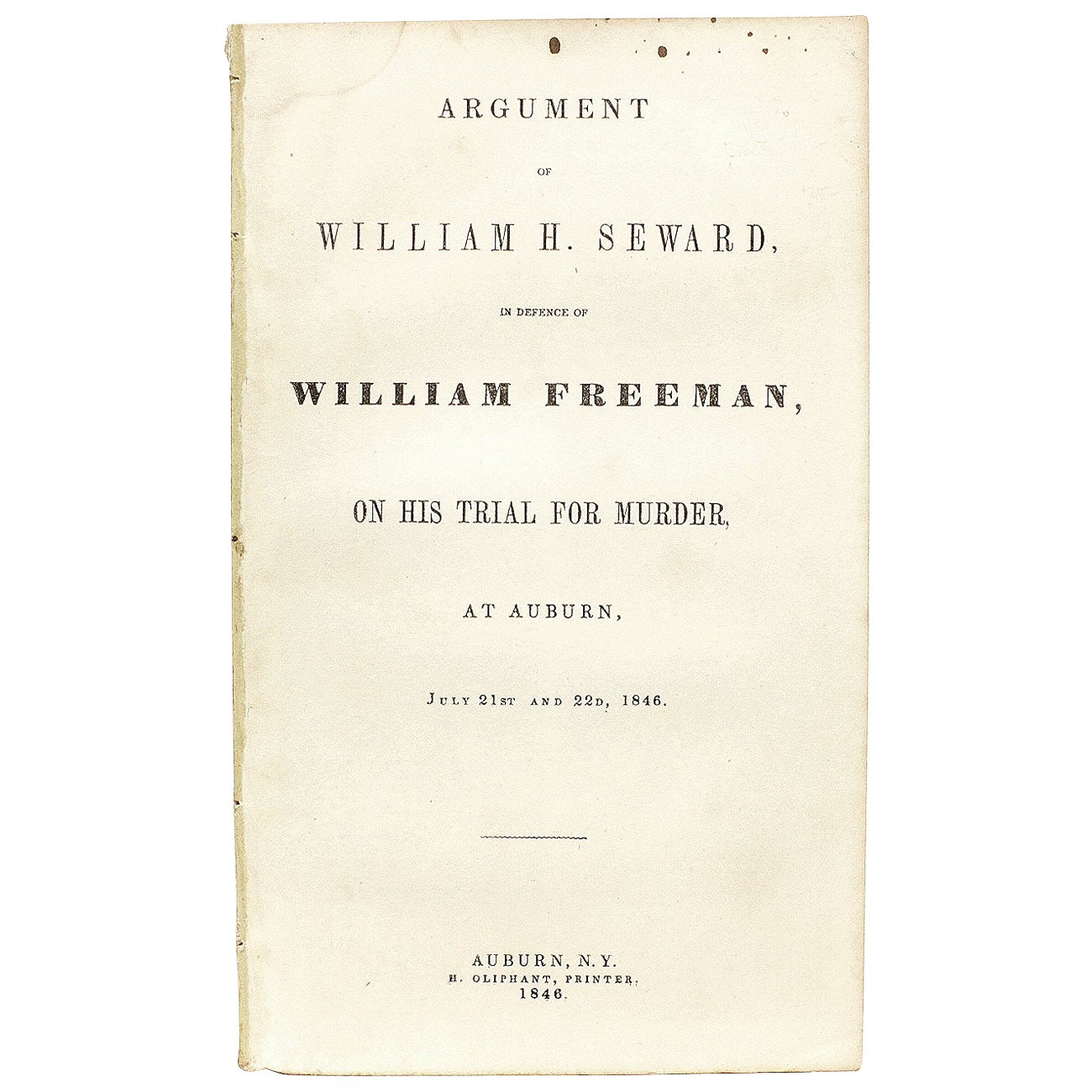 William Seaward im Kampf gegen William Freeman, auf dessen Verurteilung zum Mord - 1846