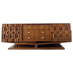 Paul Evans style MCM Brutalist Credenza