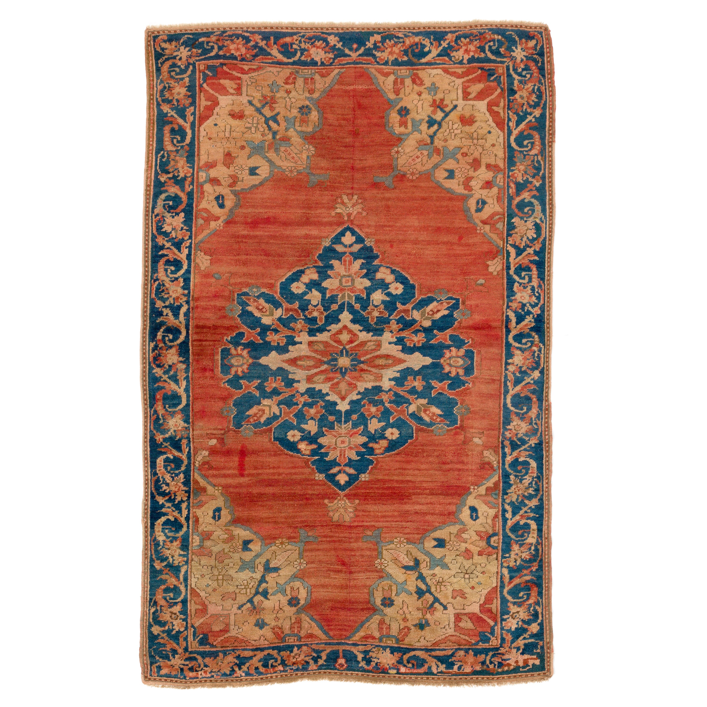 4.2x6.7 Ft Antique Turkish Magri 'Fethiye' Rug, Ca 1900