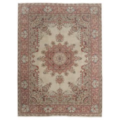 9x11.7 Ft One-of-a-Kind Turkish Hereke Rug, Traditional Hand-Knotted Wool Carpet