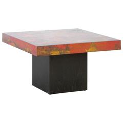 Coffee Table Signed by Bernhard Rohne, Brass, Germany, 1966