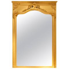 19th Century French Mirror with Gold Plating