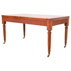 Baker Furniture French Regency Louis XVI Carved Cherry Wood Writing Desk