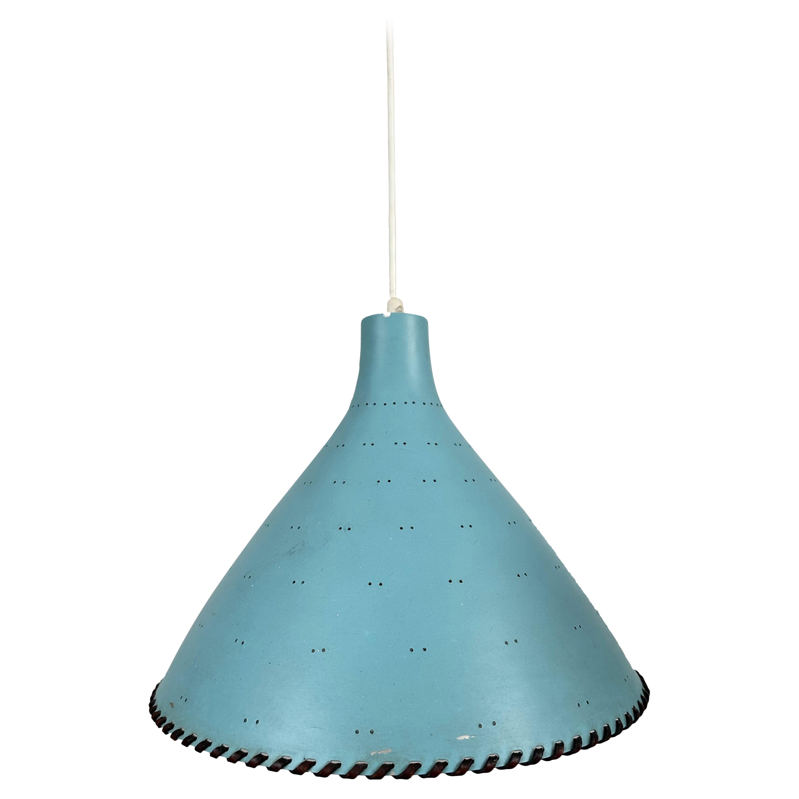Elegant Light Blue Pendant by Paavo Tynell - 1940's For Sale