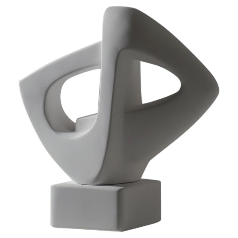 Abstract Aerodynamic shaped plaster sculpture, France 1960s