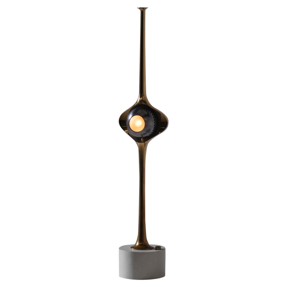 Cobra table lamp in Brass by Angelo Lelii for Arredoluce, Italy 1962