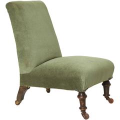 Edwardian Upholstered Slipper Chair 4