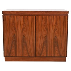 Skovby Danish Modern Rosewood Buffet Server or Bar Cabinet, Newly Refinished