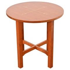 Table d'appoint Arts & Crafts de la collection Stickley Harvey Ellis en cerisier marqueté