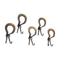 Italian Designer, Coat Hangers, Brass, Metal, Italy, 1930s