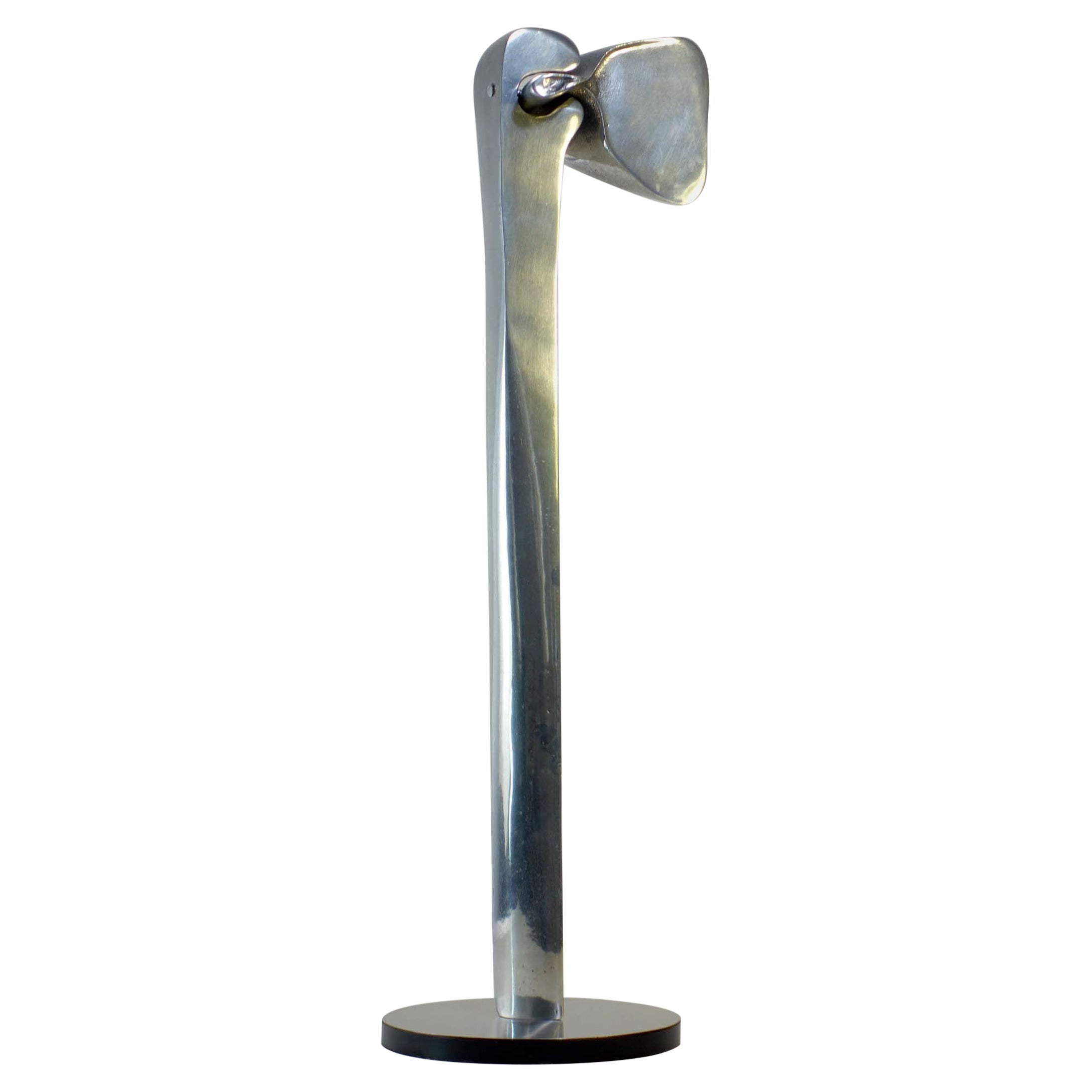 1970 Giacomo Benevelli Escultura modernista de acero fundido Inox