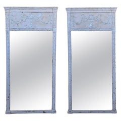A Pair Of Antique French Neoclassic Chateau Trumeau Mirrors