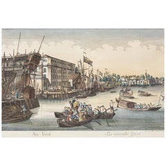 18th Century Balthasar Frederich Lazelt Colored Engraving Print
