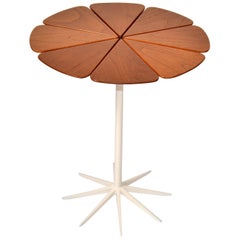 Richard Schultz Vintage Blütenblatt-Beistelltisch Knoll Mid-Century Modern Aluminium Teakholz