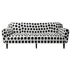 Canapé artisanal Polkadot Black 3 Seater