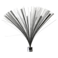 Scultura a spruzzo d'epoca in stile Harry Bertoia, Cromo
