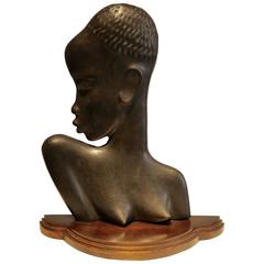 Franz Hagenauer, Vienna, African Woman, 1930s, Patinated Bronze 11