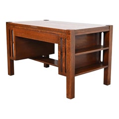 Stickley Brothers Style Antique Mission Oak Arts & Crafts Desk or Library Table