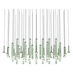 Astract Olive Green Ellipse Chandelier by Euroluce Lampadari