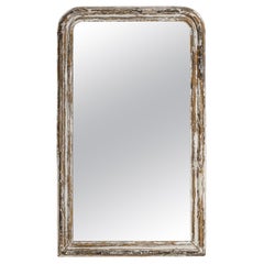 1880s French Wood Patinated Mirror