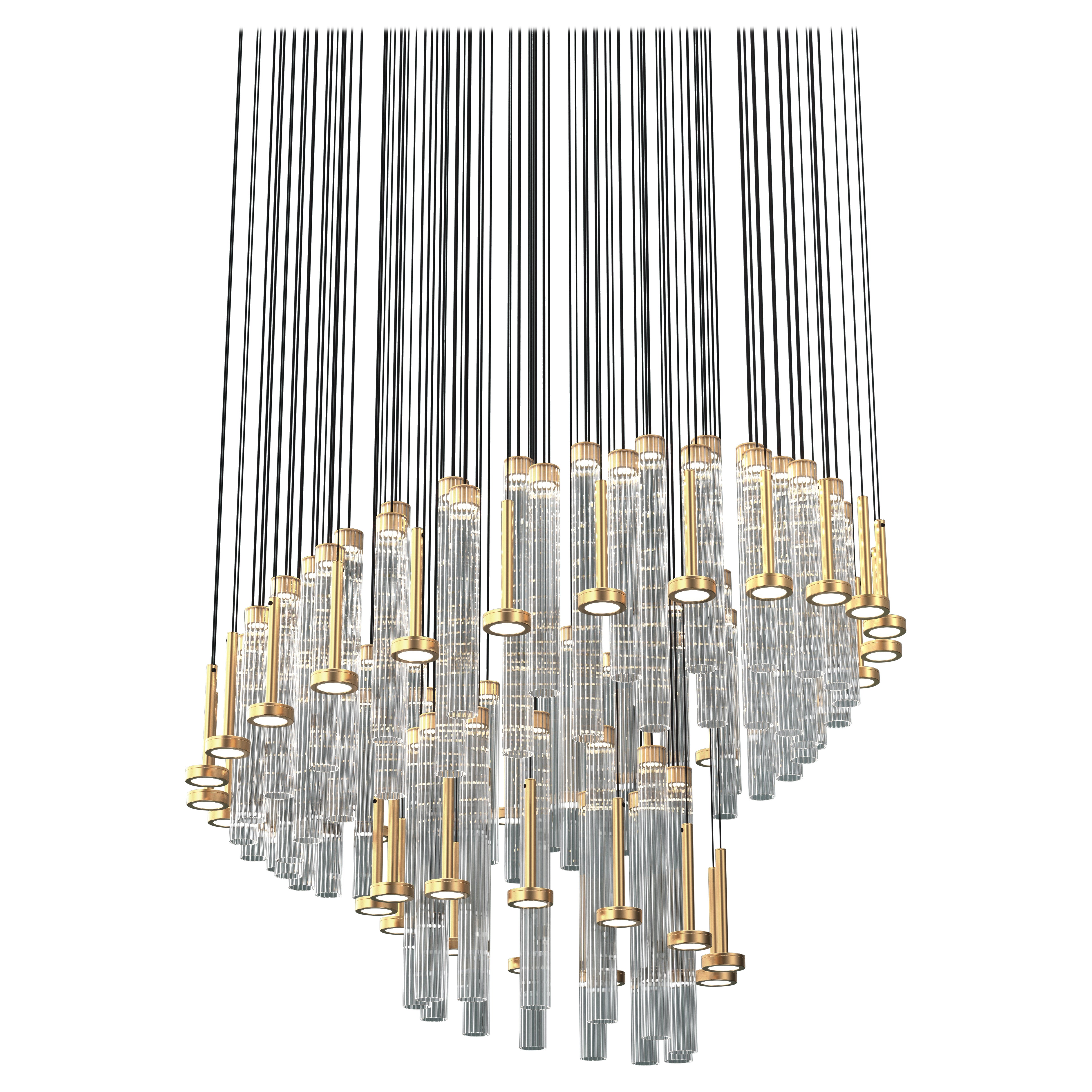 Astract Wave Chandelier by Euroluce Lampadari For Sale