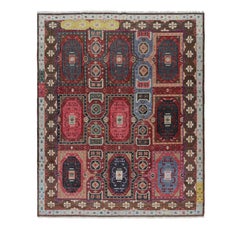 Rug & Kilim's Modern Classics Flatweave in Red with Colorful Geometric Patterns (Tapis & Kilim's Modern Classics Flatweave en rouge avec des motifs géométriques colorés)