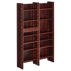 Gianfranco Frattini, Bookcase, Rosewood, Italy, 1960s