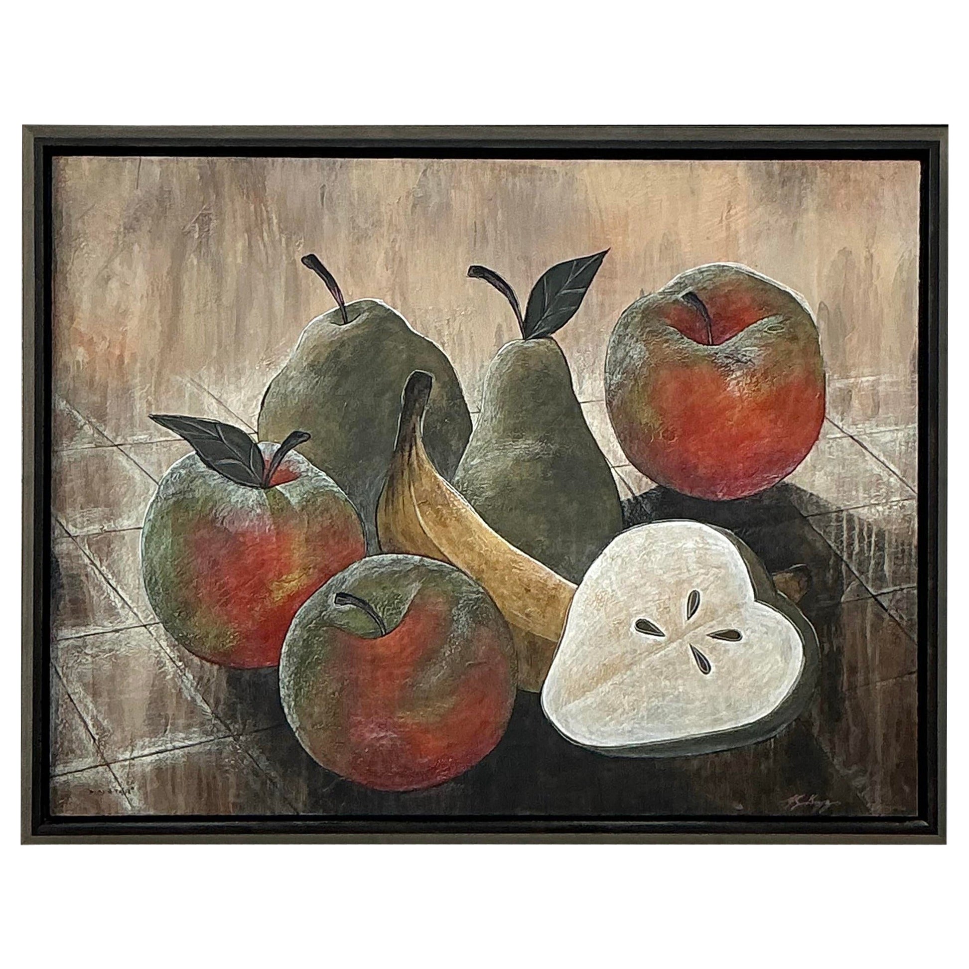 Vintage By Monumental Still Life Painting su tela