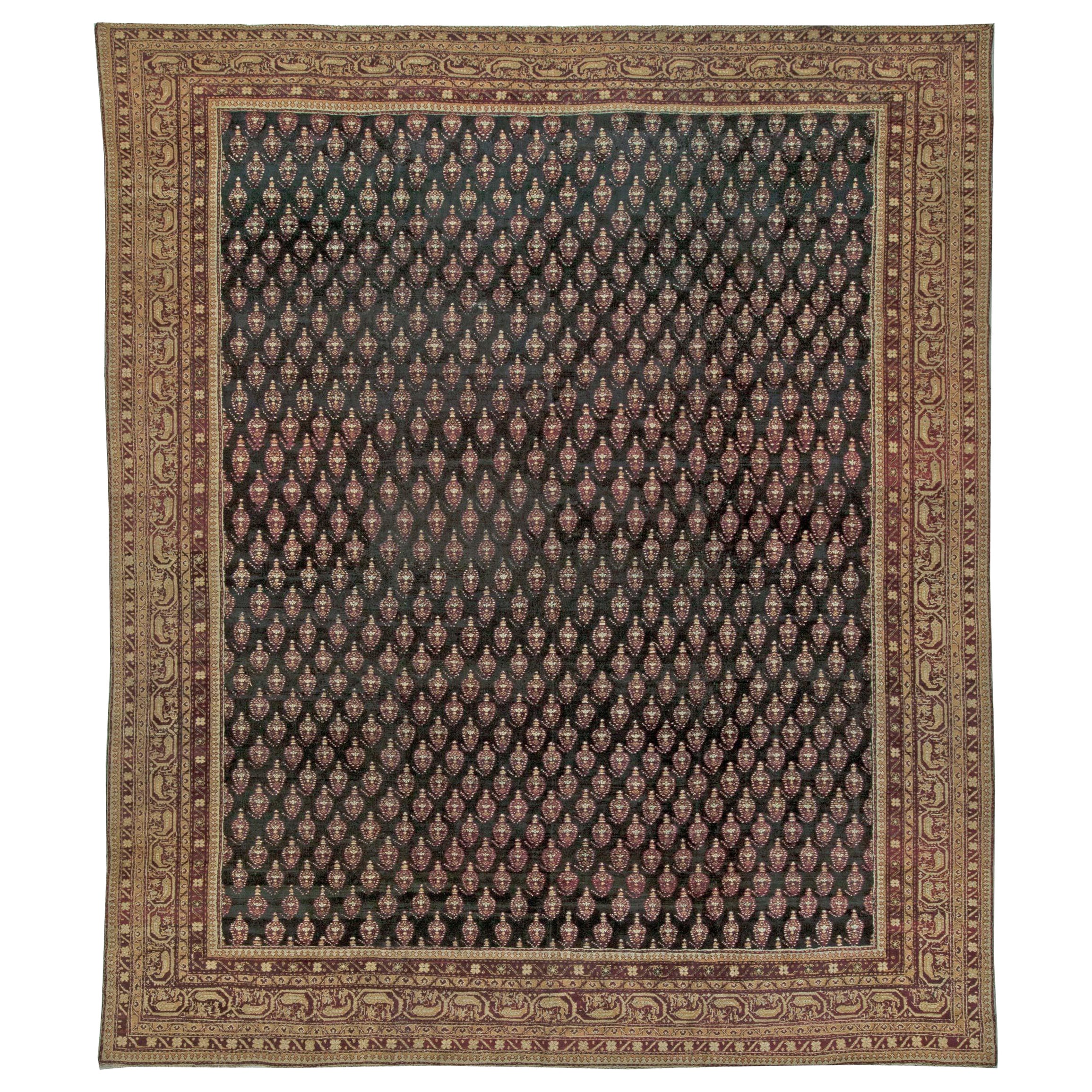 Doris Leslie Blau Antique Indian Agra Handmade Wool Rug