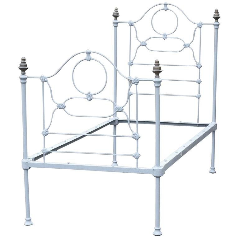 Single Cast Iron Bed at 1stDibs