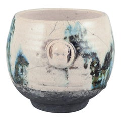 Vintage Rolf Fagerberg, Swedish ceramicist. Unique ceramic jar with abstract motif