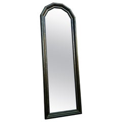 Grand miroir français du début du 20e siècle en laiton, années 1940