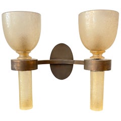 Seguso 20th Century Italian Glass Set of Wall Sconces