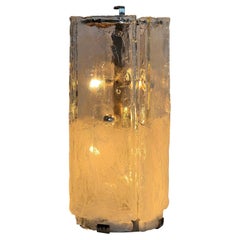 Vintage 1960s Italian Floor Lamp, Mazzega Style, Murano Glass and Chromed Metal