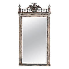 19th Century French Wood Patinated Mirror