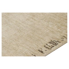 Rug & Kilim’s Textural Rug in Cream and Ivory White Tones and Striae
