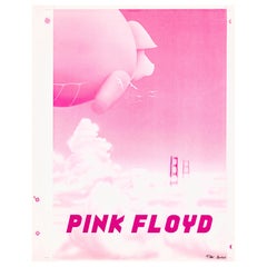 Affiche de concert Pink Floyd originale non découpée du tirage Progressive Proof, 1977