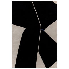 „Cross Section“-Teppich von Keith Kissen: DAAA Haus in Ebenholz/Navy Blau, aus Jaipur