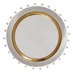 Emil Stejnar Backlit Mirror, Rupert Nikoll, Brass Glass White Metal, 1950s