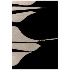 "Silhouette" Rug by Keith Pillow: DAAA Haus in Ebony/Snow White from Jaipur Rugs