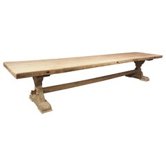 13 Foot Long Walnut and Oak Monastery Style Dining Table from France, 1950s