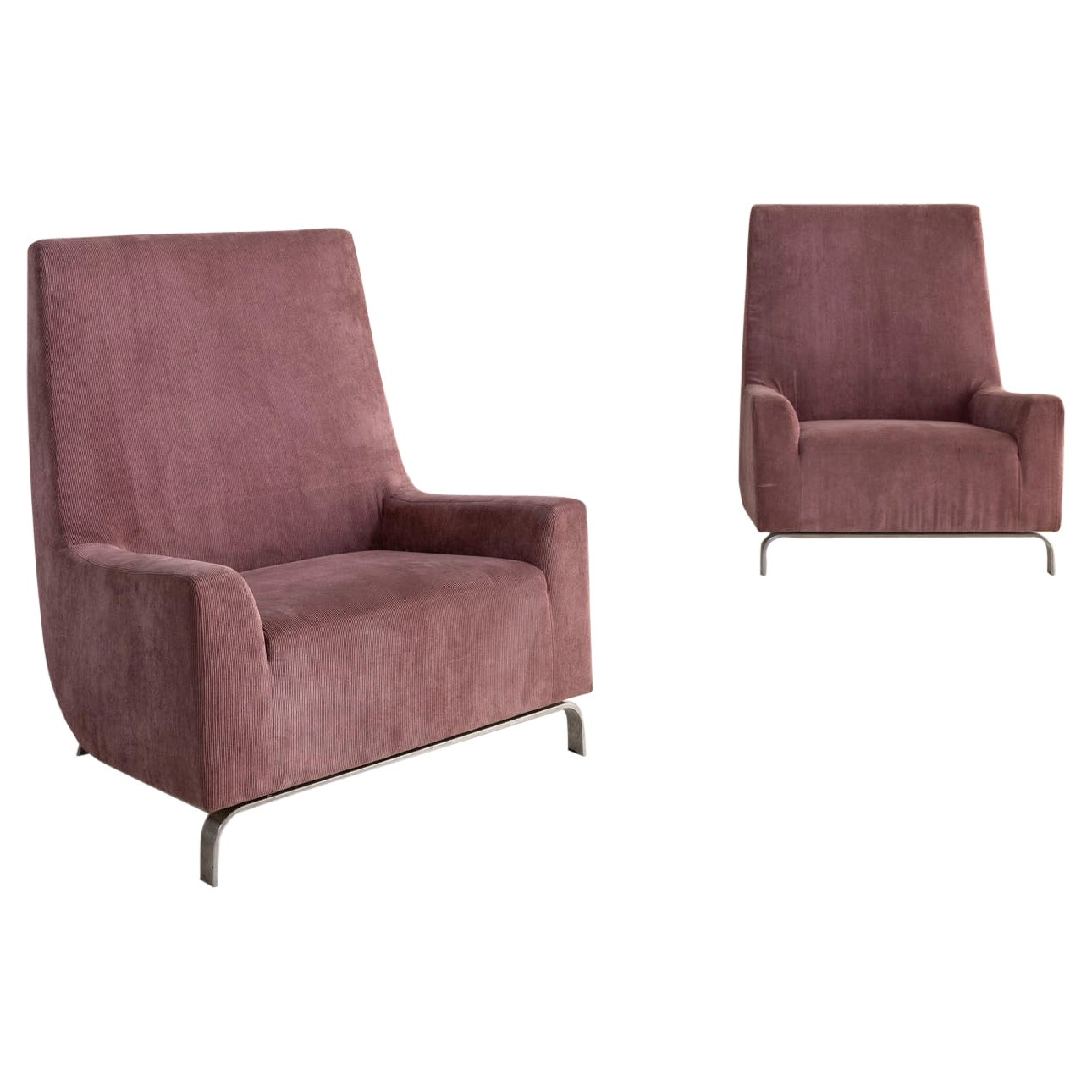 Midcentury pair of armchairs attributed to Gianni Moscatelli for Formanova, 1960